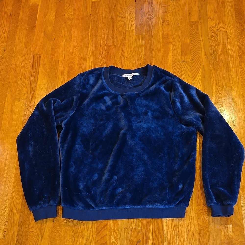 The Company Store Blue Long Sleeve Tee with Relaxed Fit